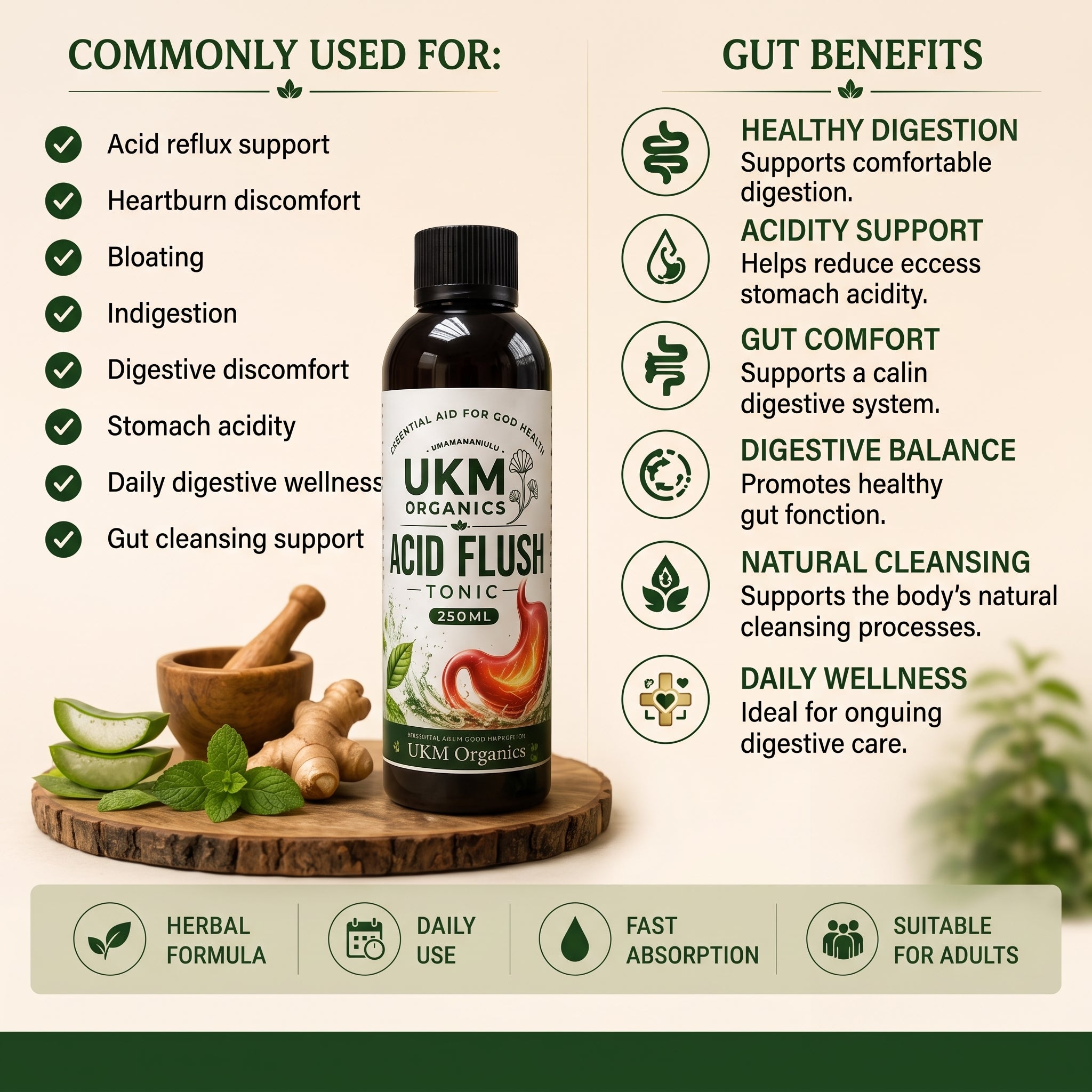 UKM Organics Acid Flush Tonic
