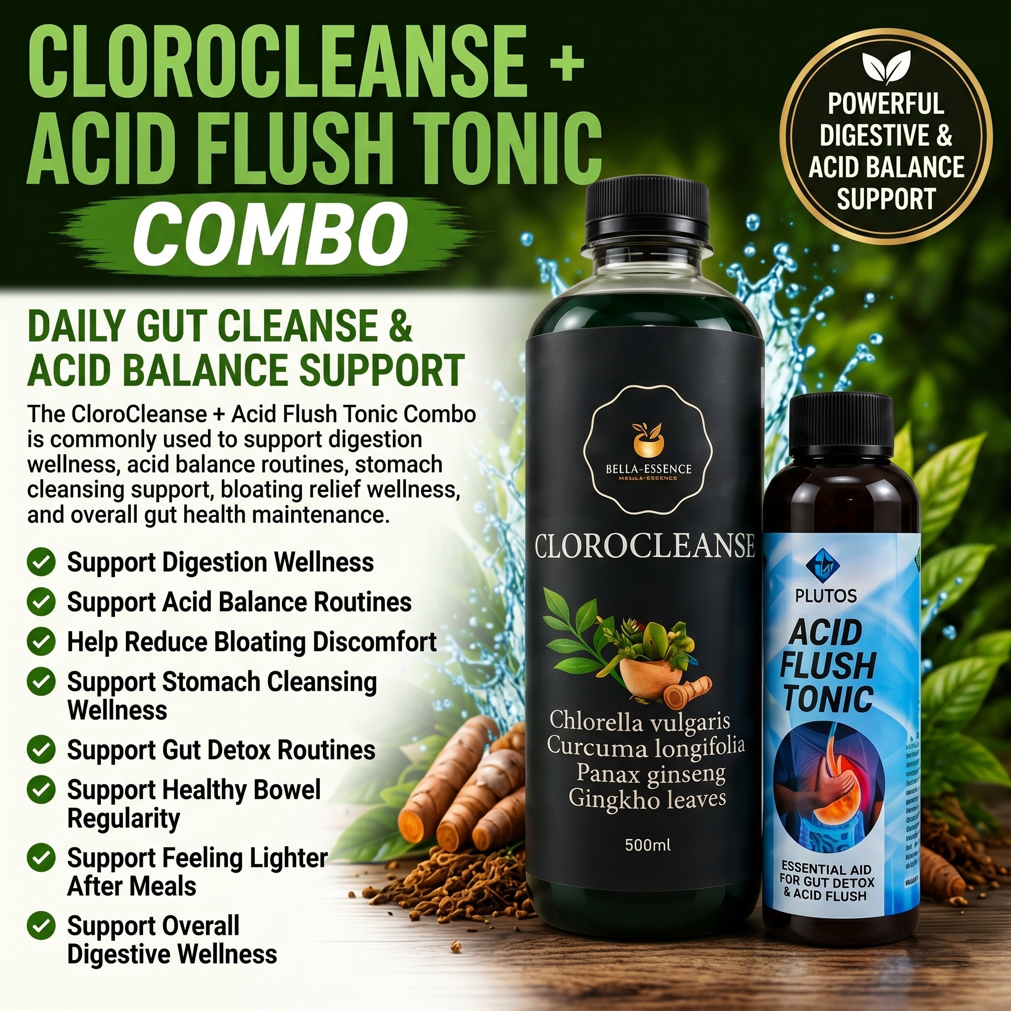 CLOROCLEANSE + ACID FLUSH TONIC COMBO