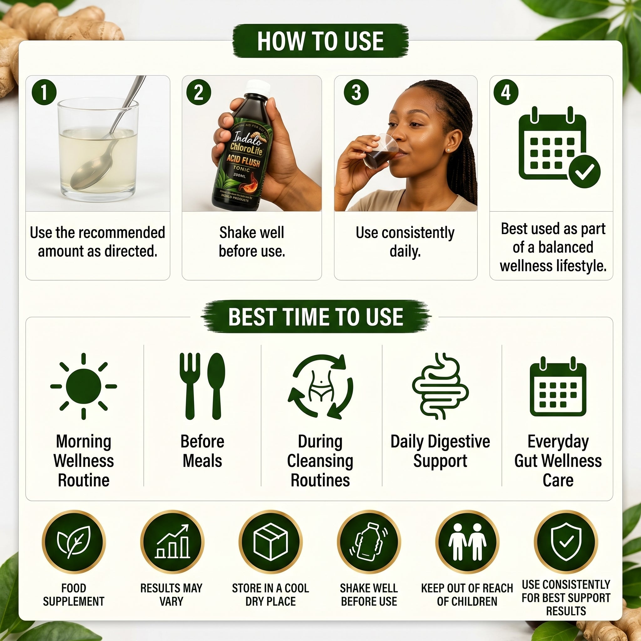 INDALO CHLOROLIFE ACID FLUSH TONIC