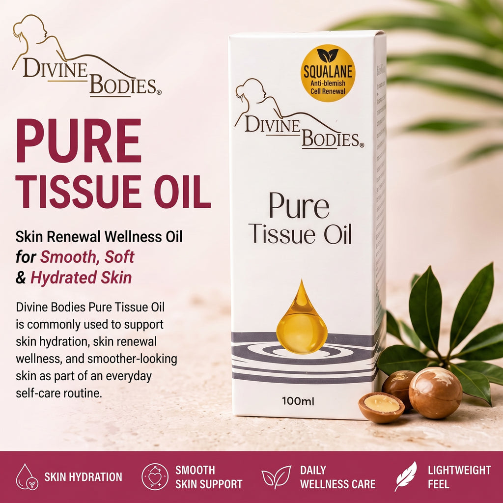 DIVINE BODIES PURE TISSUE OIL – Deep Skin Repair & Glow Support