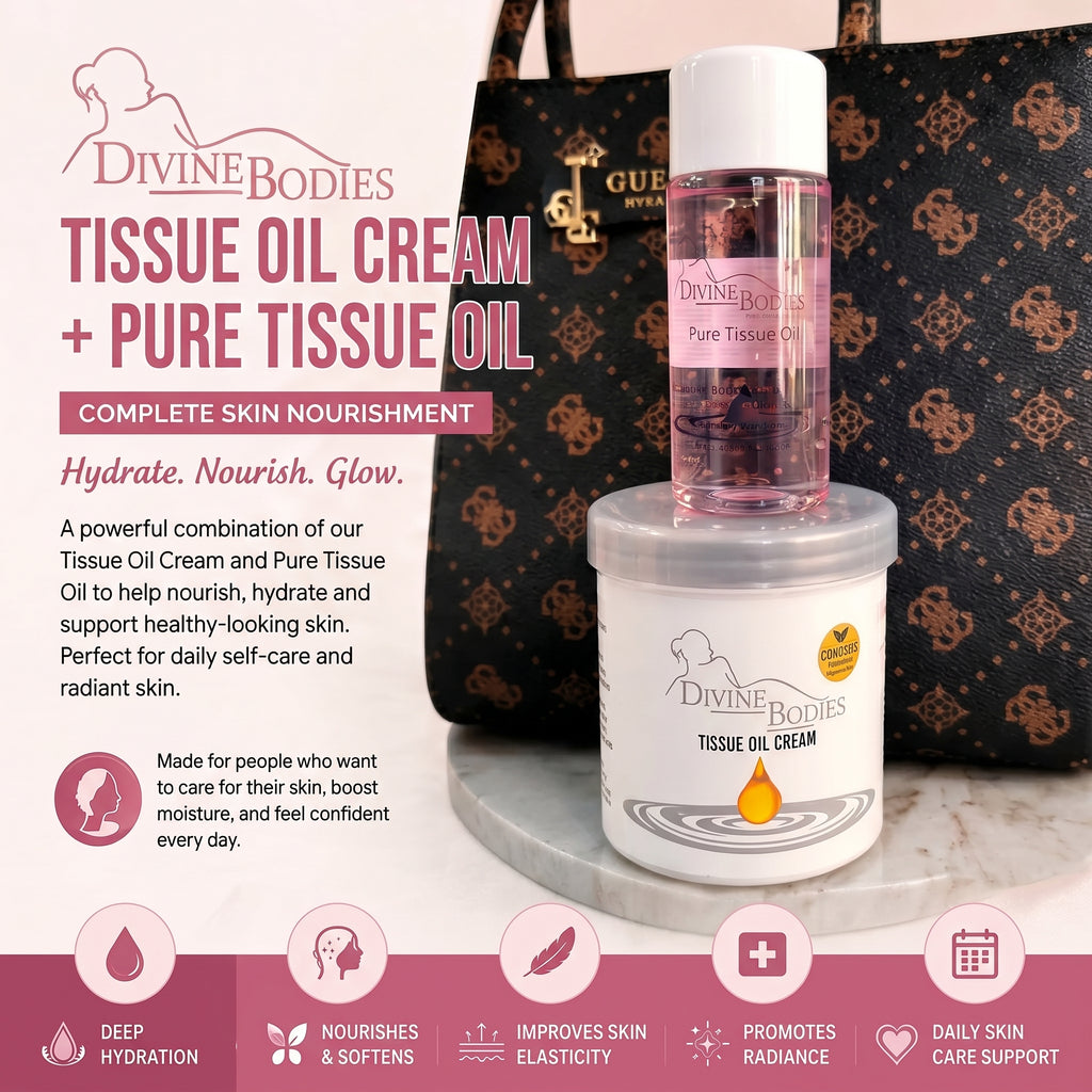 DIVINE BODIES Tissue Oil Cream + Pure Tissue Oil Combo