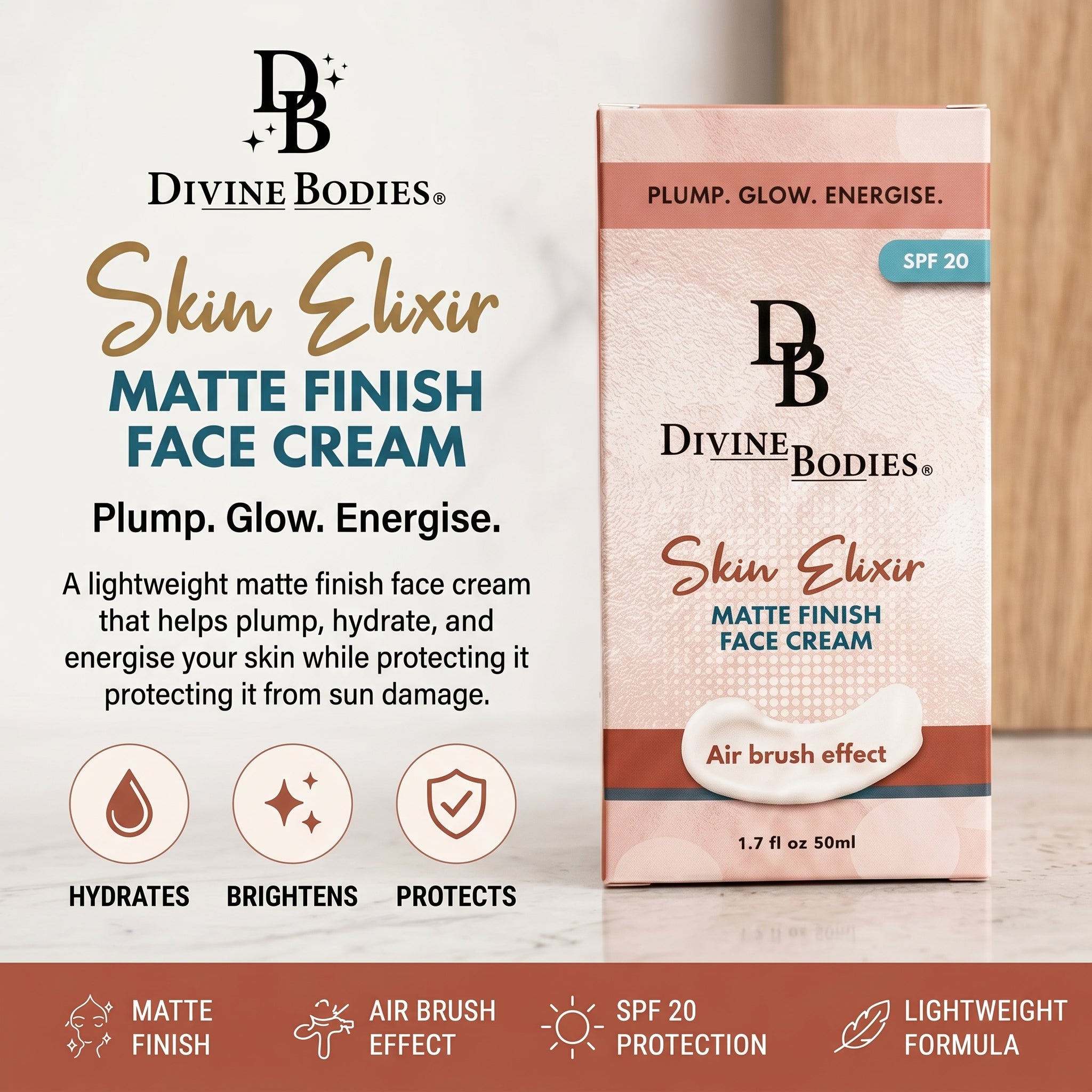 SKIN ELIXIR Matte Finish Face Cream SPF 20