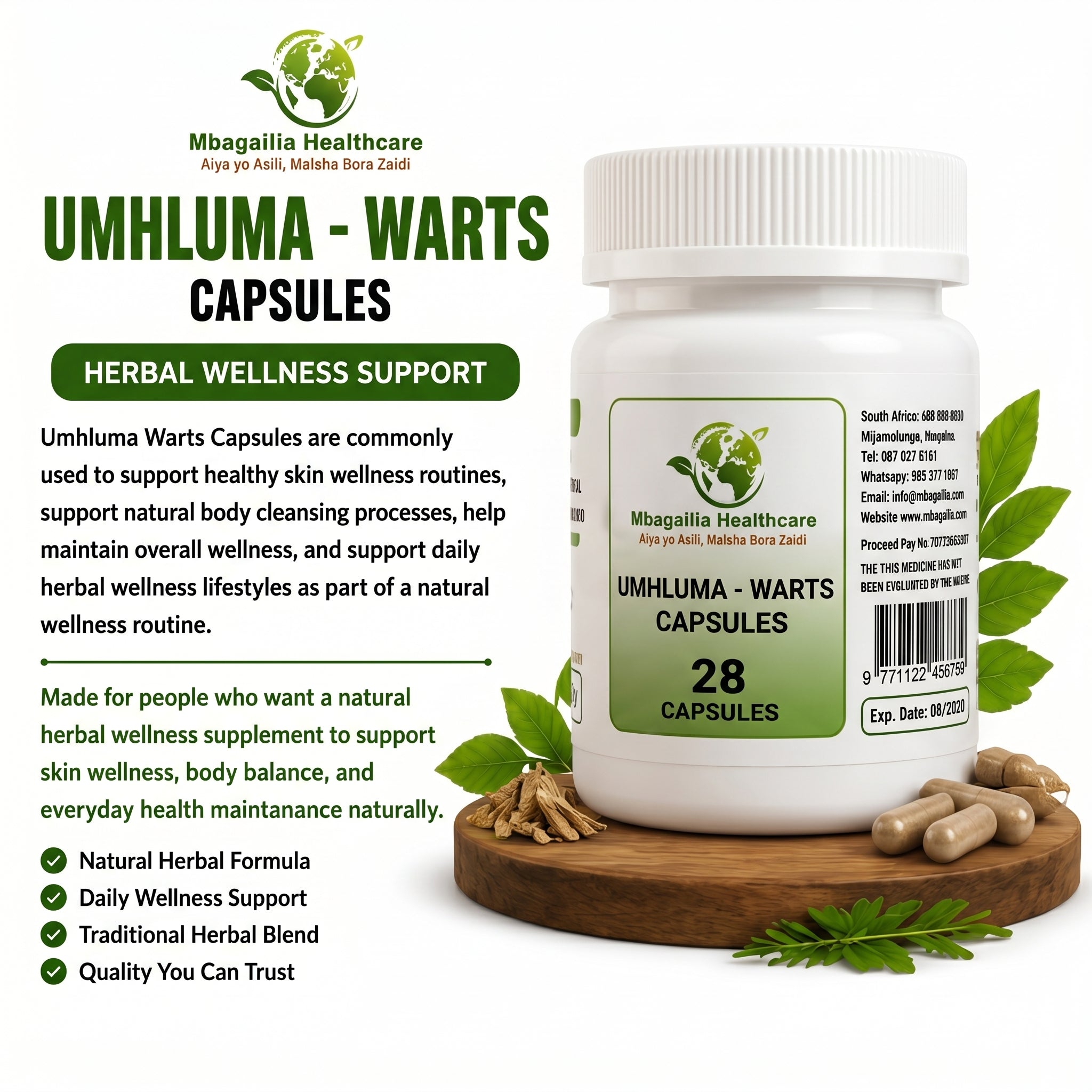 Umhluma Warts Capsules