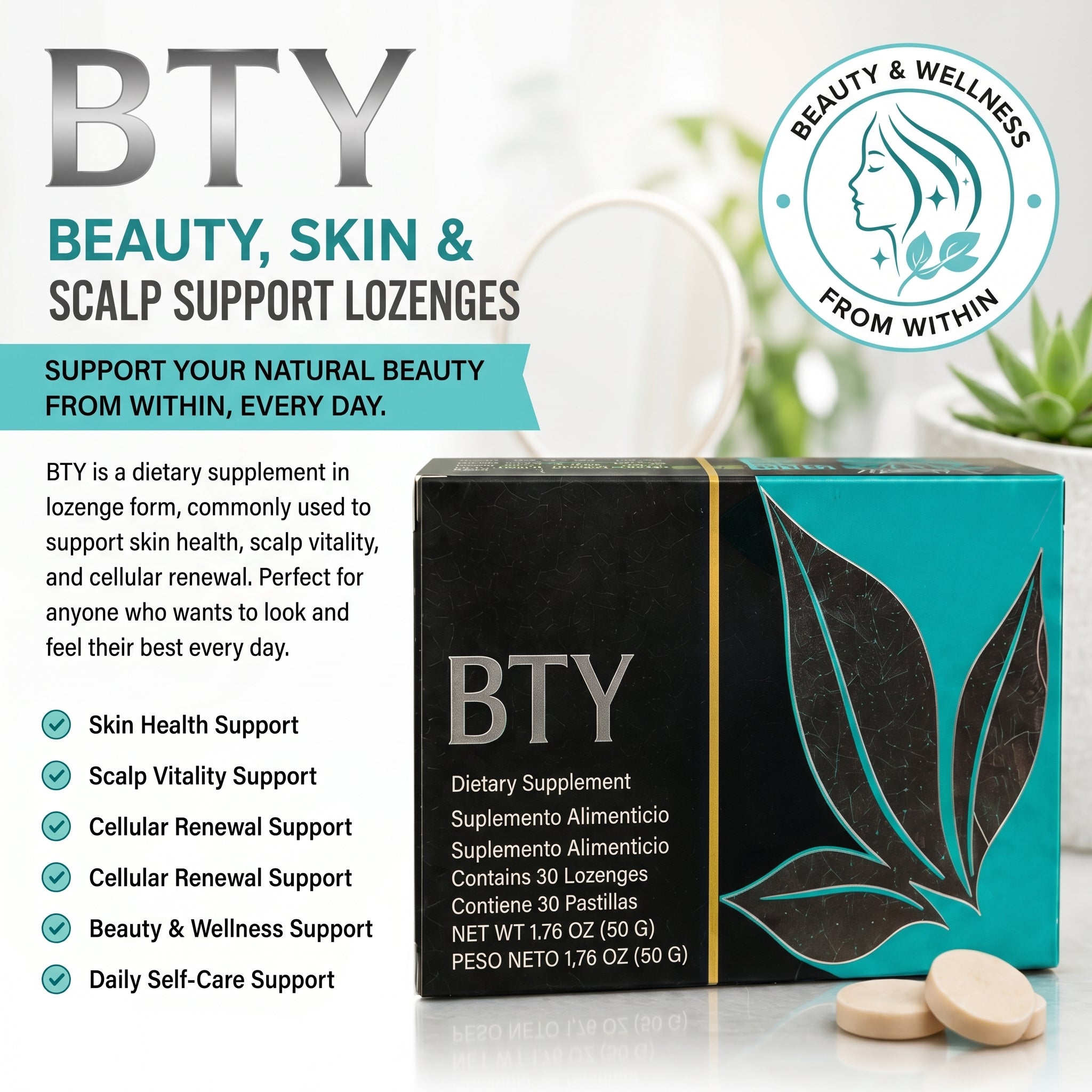 BTY - Skin & Scalp Support Lozenges