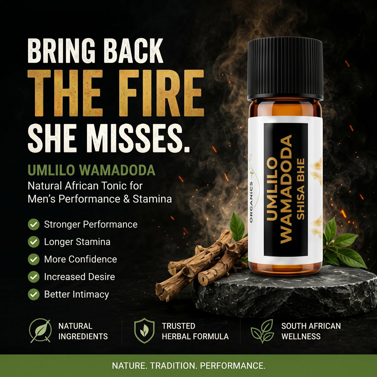 Umlilo Wamadoda — discreet topical oil for men