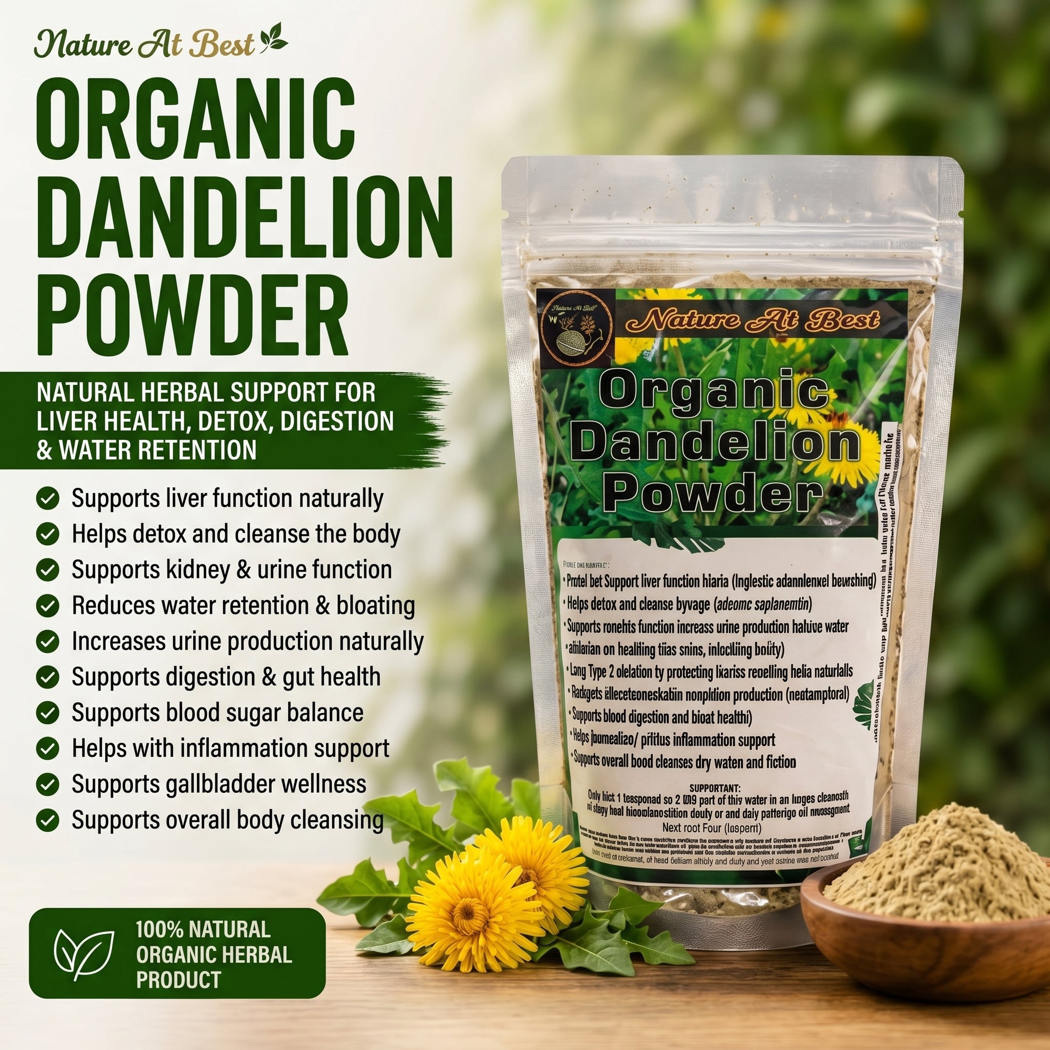 Organic Dandelion Powder