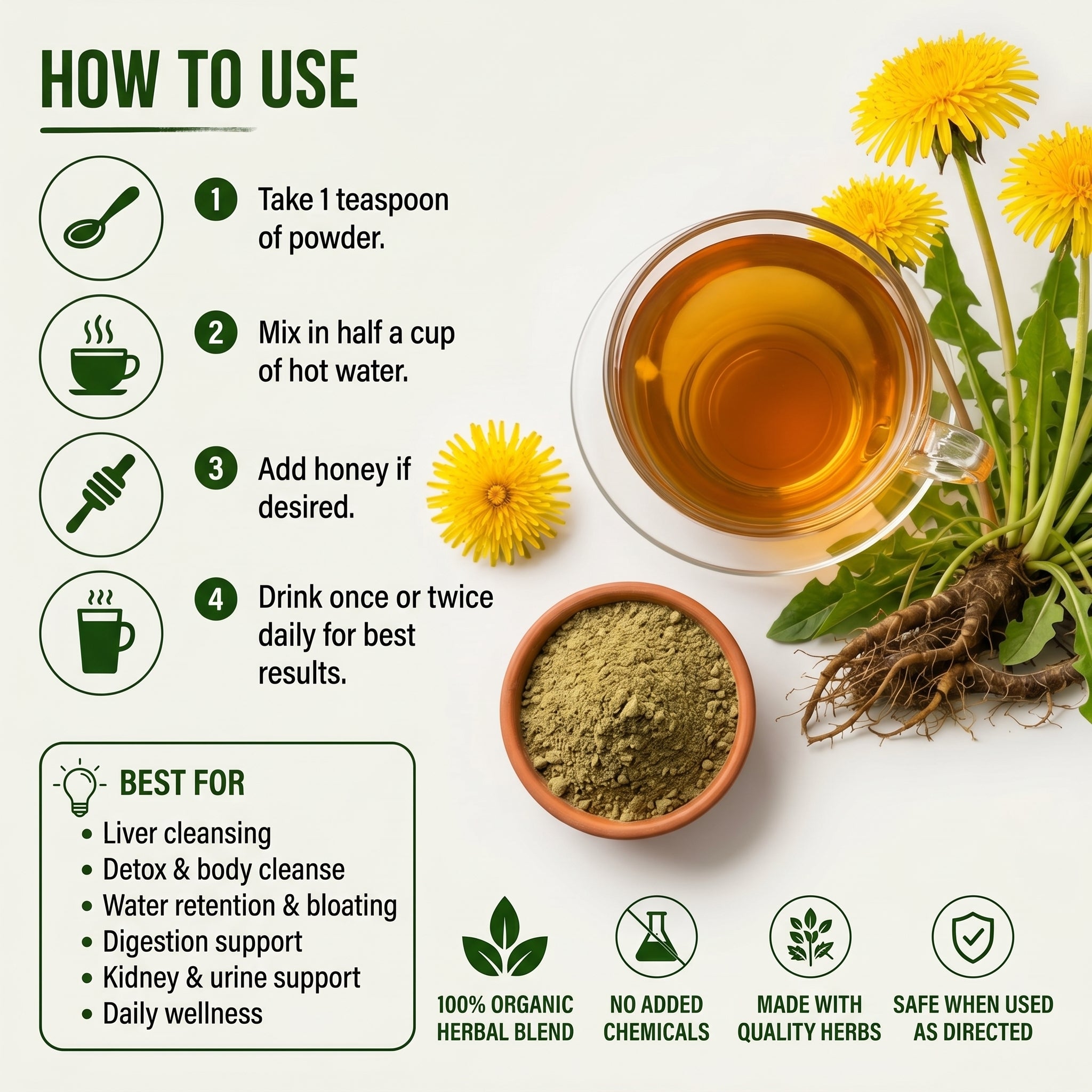 Organic Dandelion Powder