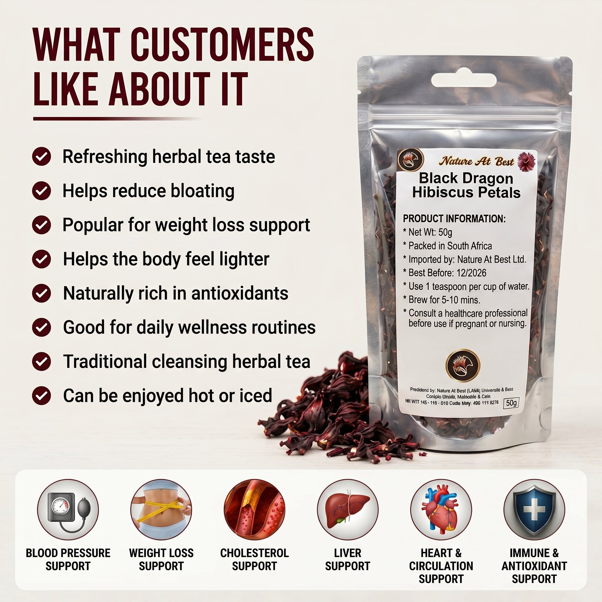 Black Dragon Hibiscus Petals