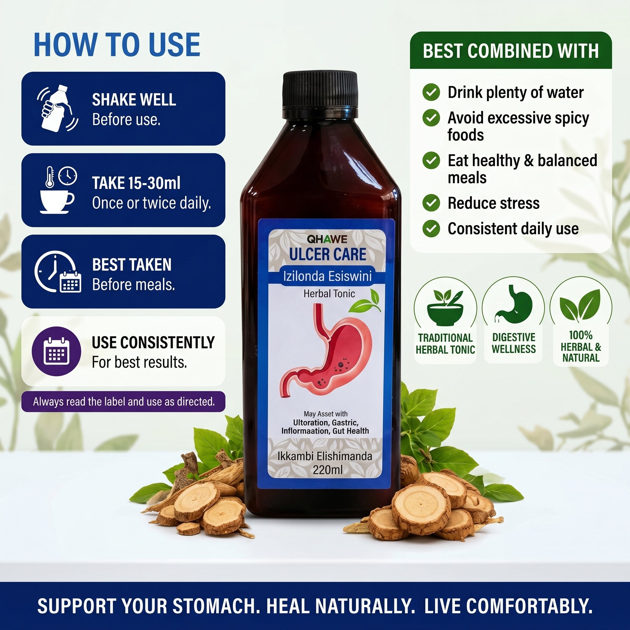 Qhawe Ulcer Care Herbal Tonic