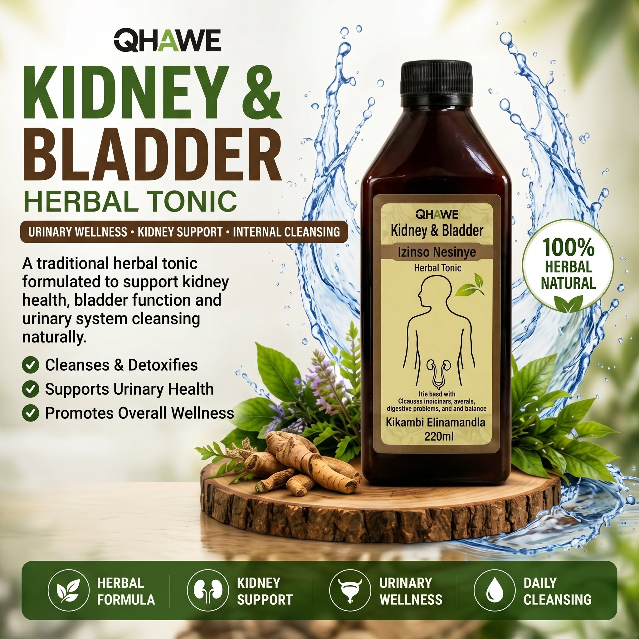 Qhawe Kidney & Bladder Herbal Tonic