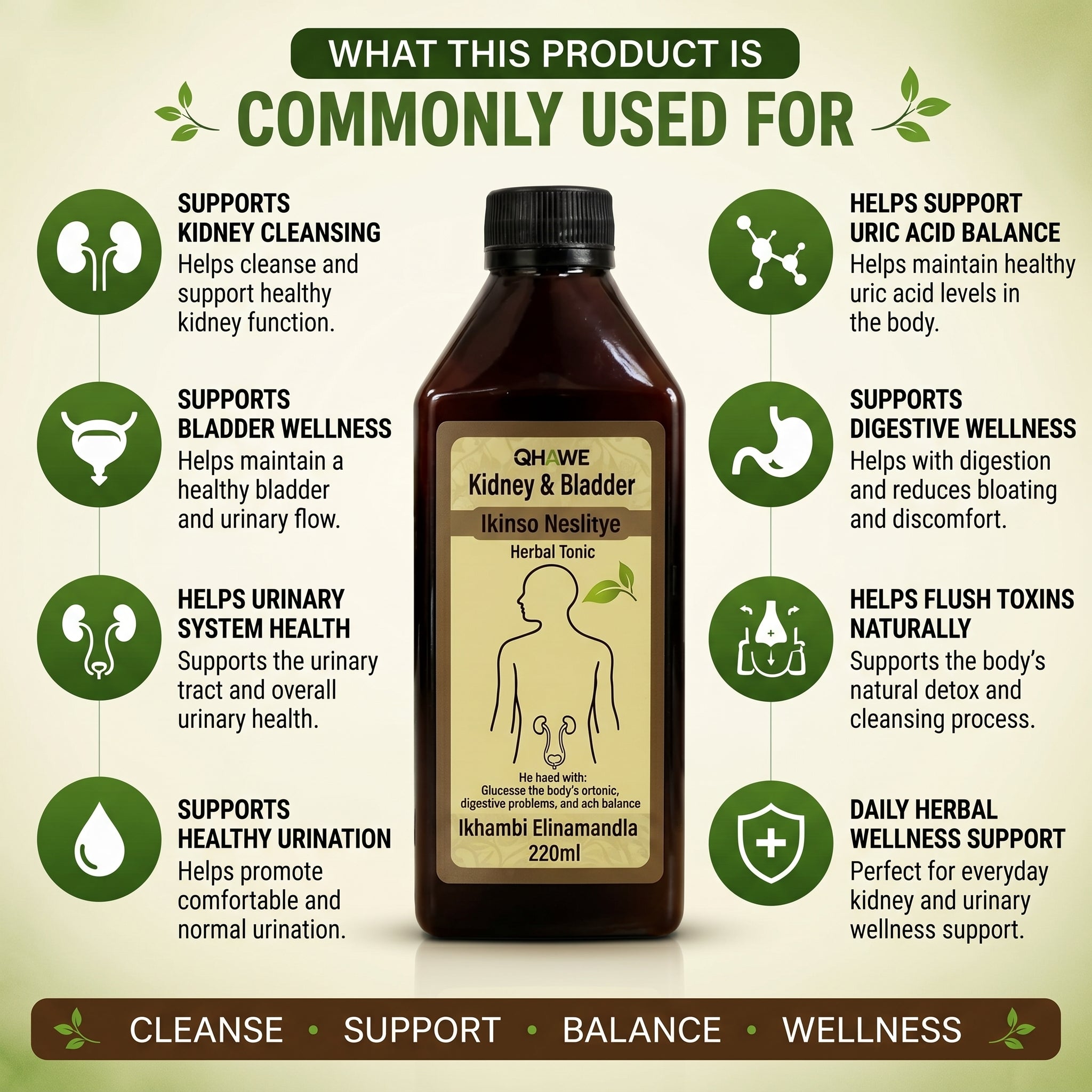 Qhawe Kidney & Bladder Herbal Tonic