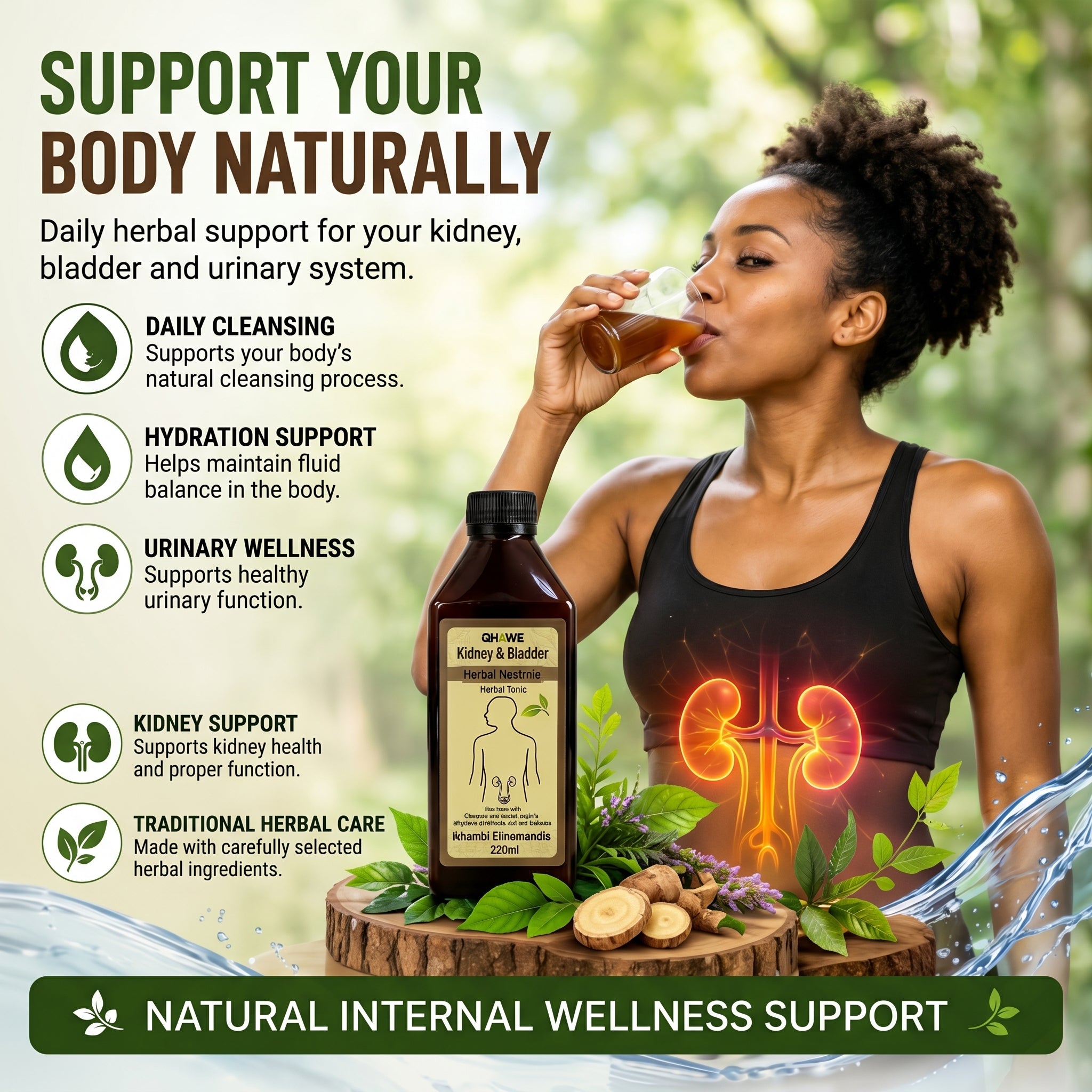 Qhawe Kidney & Bladder Herbal Tonic